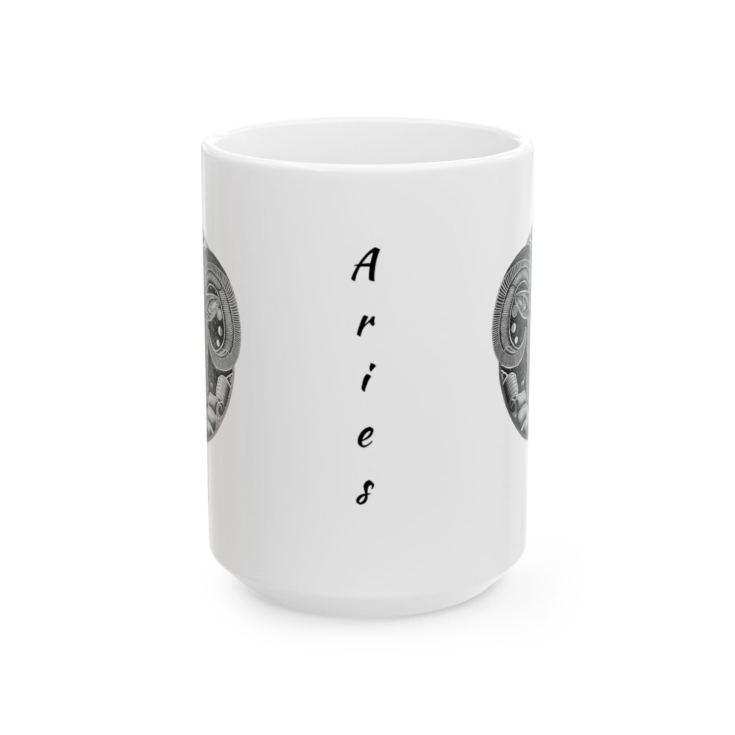 Aries Zodiac 11oz Mug - Hand-Drawn Celestial Design (Non-AI) Universal