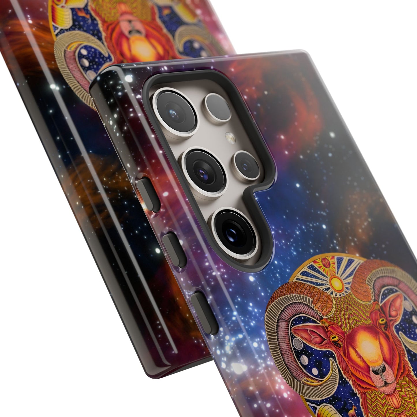 Aries Zodiac Tough Phone Case – Hand-Drawn Celestial Design (Non-AI)