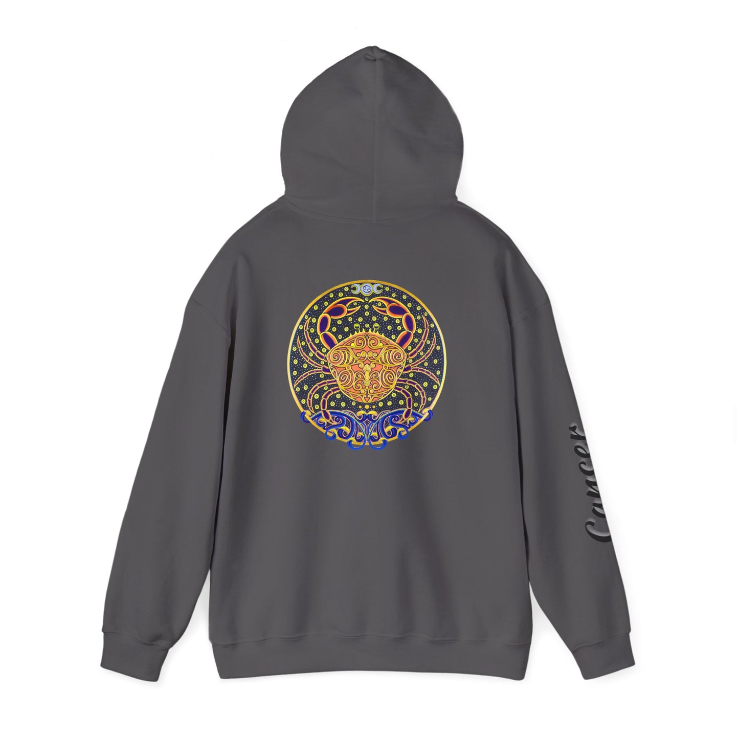 Cancer Zodiac Hoodie – Hand-Drawn Celestial Design (Non-AI)