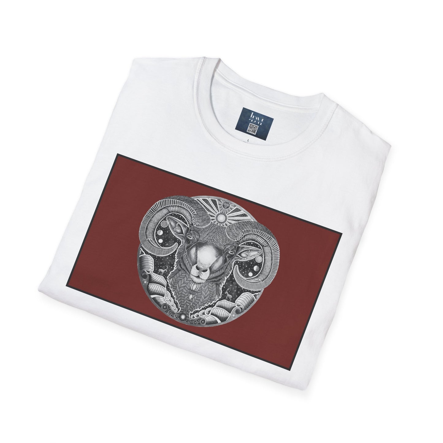 Aries Zodiac Softstyle T-Shirt - Hand-Drawn Celestial Design (Non-AI) Universal