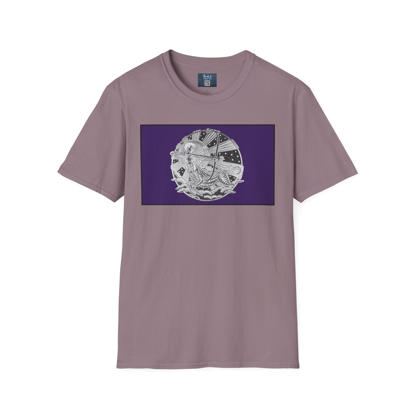 Sagittarius Zodiac Crew Neck T-Shirt – Hand-Drawn Celestial Design (Non-AI) Universal