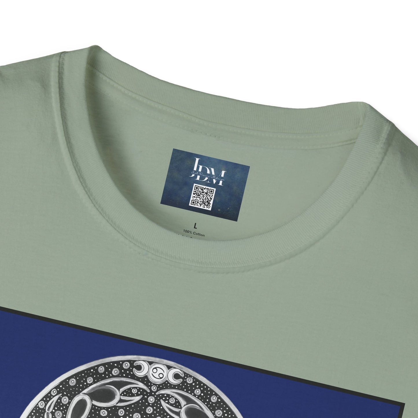 Cancer Zodiac Crew Neck T-Shirt – Hand-Drawn Celestial Design (Non-AI) Universal