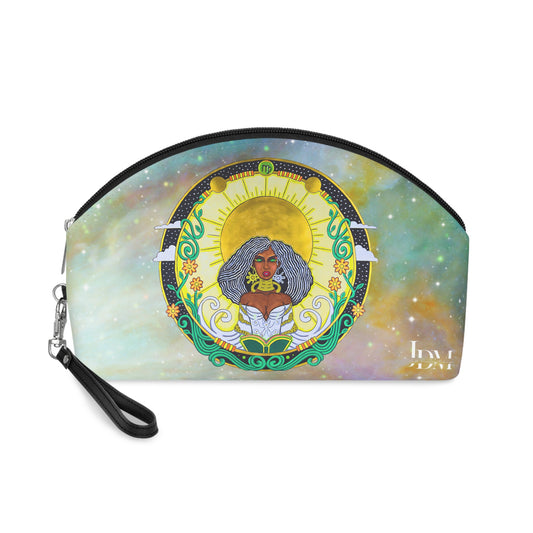 Virgo Zodiac Makeup Bag – Hand-Drawn Celestial Design (Non-AI)