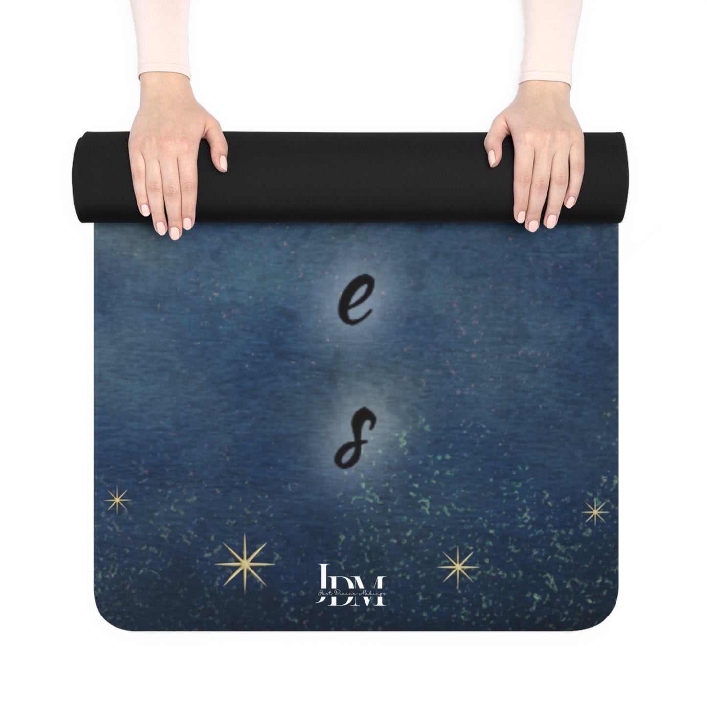 Aries Zodiac Yoga Mat - Hand-Drawn Celestial Design (Non-AI)