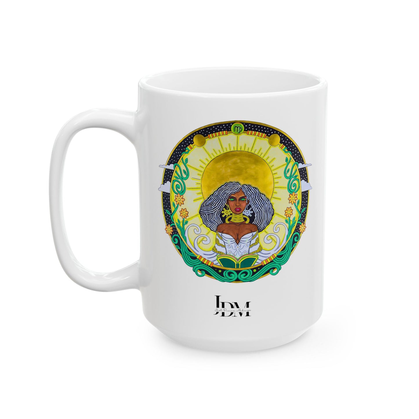 Virgo Zodiac Mug – Hand-Drawn Celestial Design (Non-AI)
