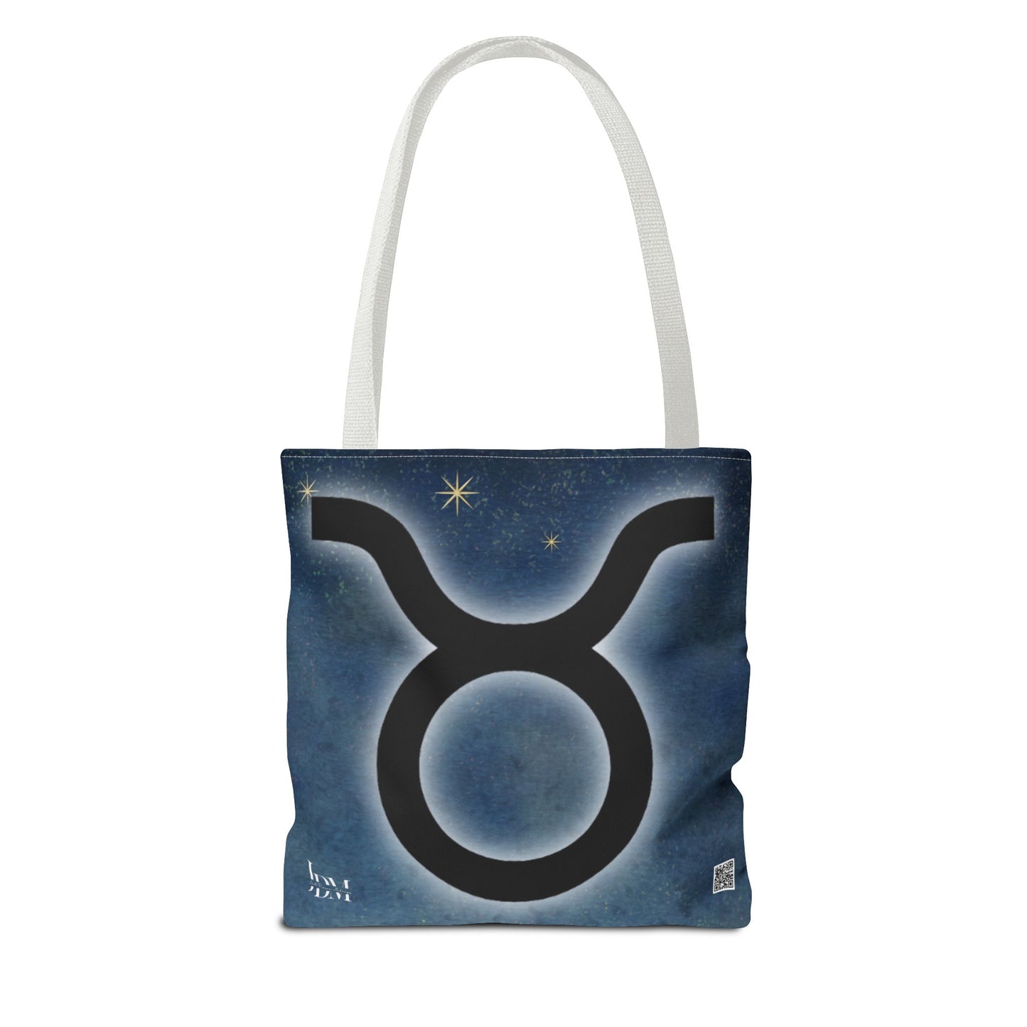 Taurus Zodiac Tote Bag - Hand-Drawn Celestial Design (Non-AI)