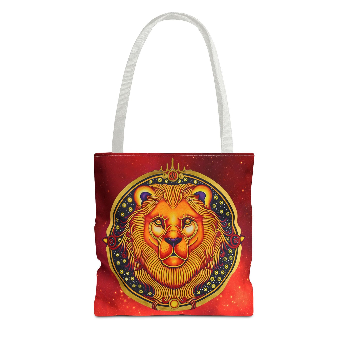 Leo Zodiac Tote Bag - Hand-Drawn Celestial Design (Non-AI)