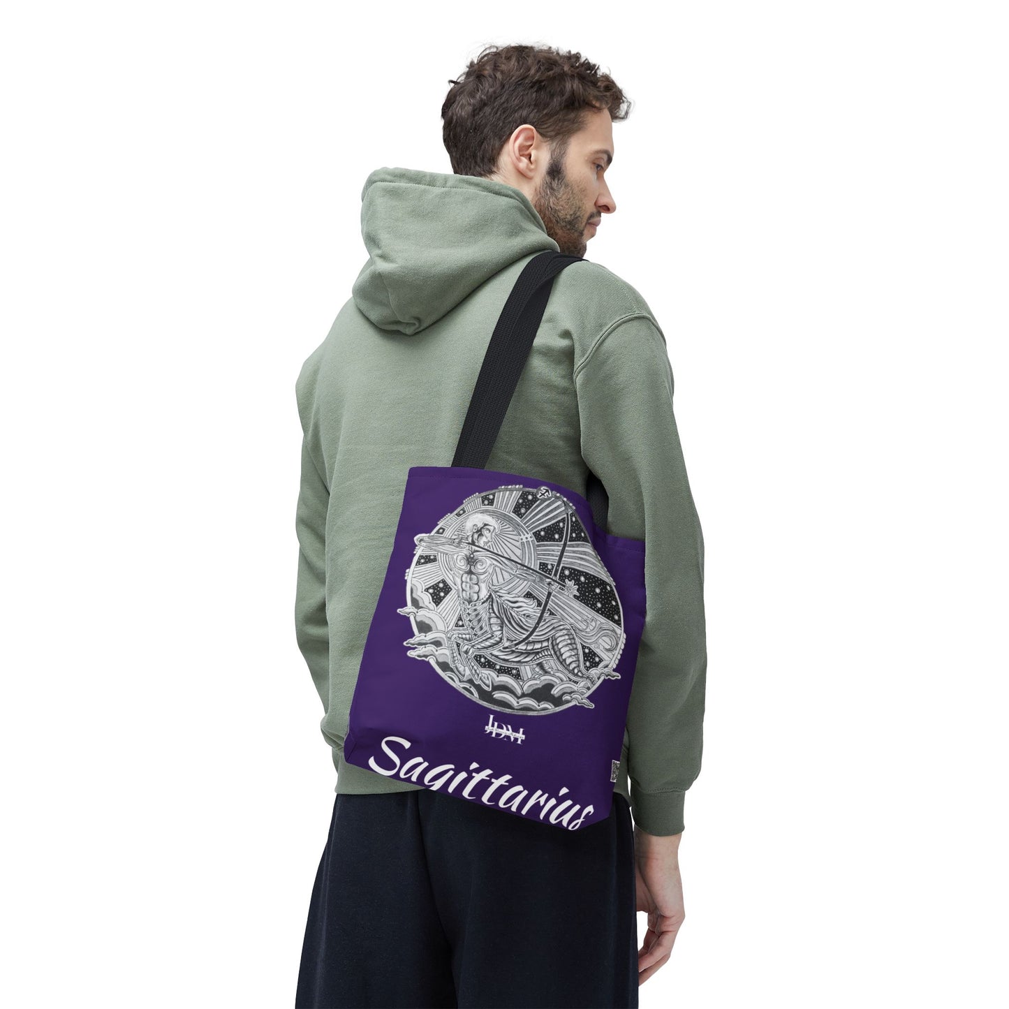 Sagittarius Zodiac Tote Bag – Hand-Drawn Celestial Design (Non-AI) Universal