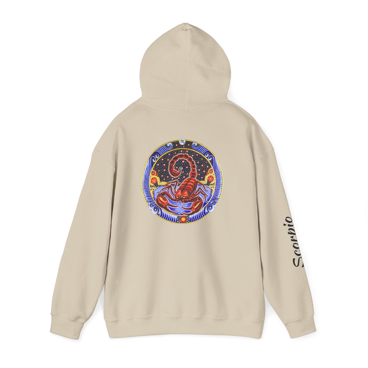 Scorpio Zodiac Hoodie – Hand-Drawn Celestial Design (Non-AI)
