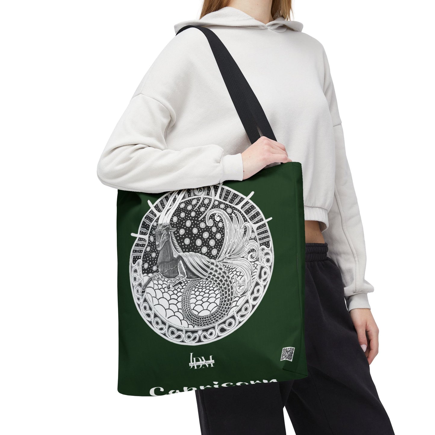 Capricorn Zodiac Tote Bag - Hand-Drawn Celestial Design (Non-AI) Universal