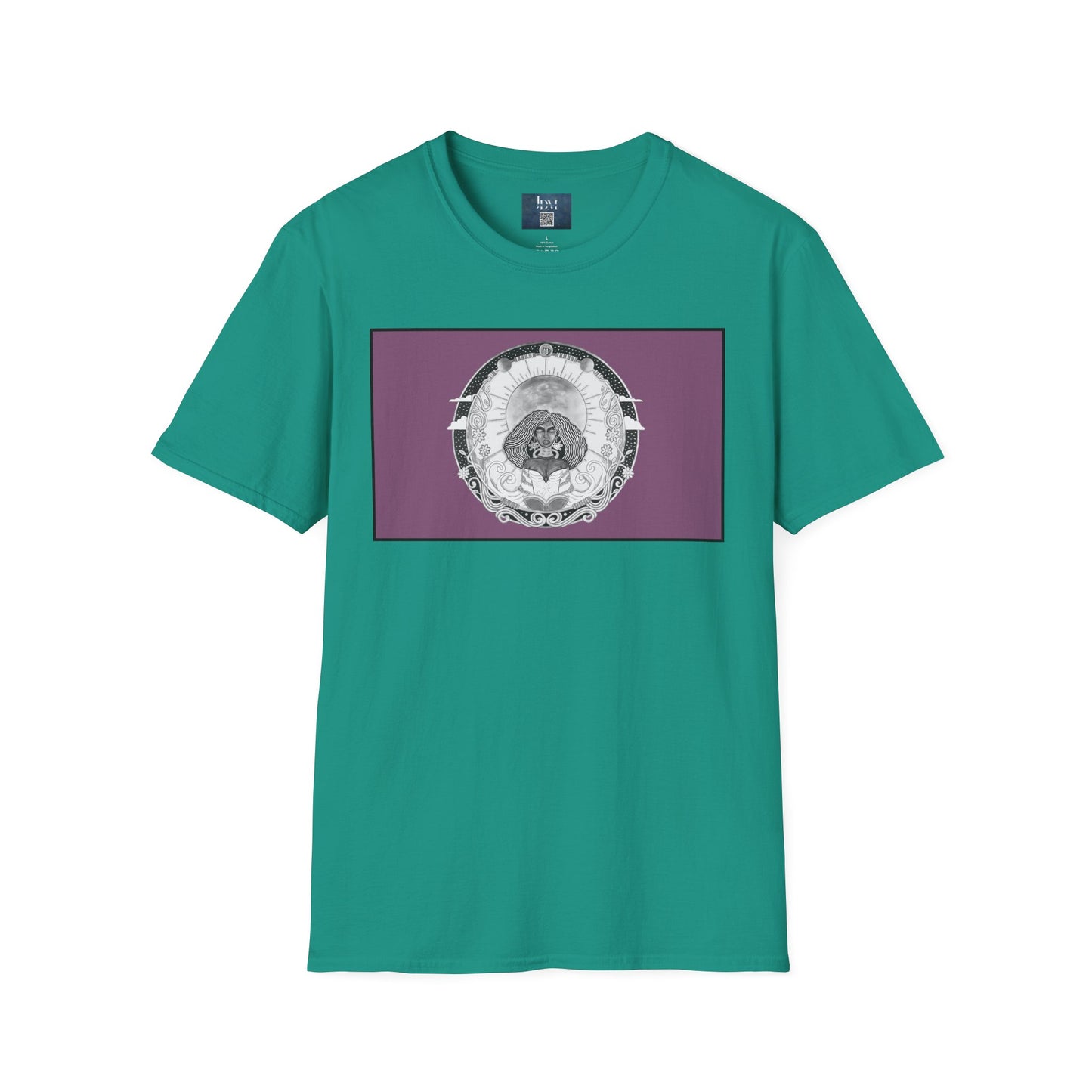 Virgo Zodiac Crew Neck T-Shirt – Hand-Drawn Celestial Design (Non-AI) Universal