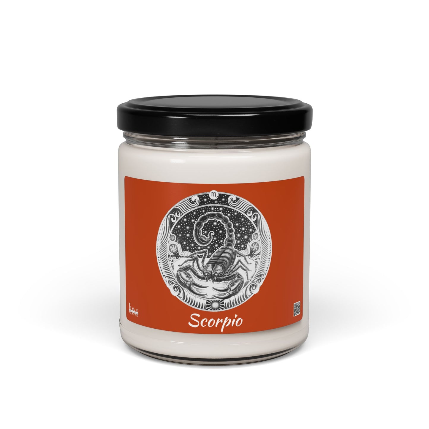 Hand-Drawn Scorpio Zodiac Soy Candle | Astrology Horoscope | Celestial Scented Vegan Candle | Fire Sign Birthday Gift | Non-AI Original Art | Universal Decor