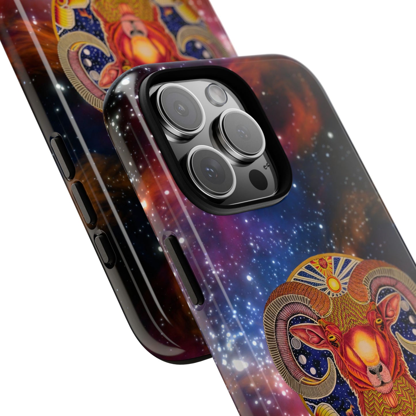 Aries Zodiac Tough Phone Case – Hand-Drawn Celestial Design (Non-AI)
