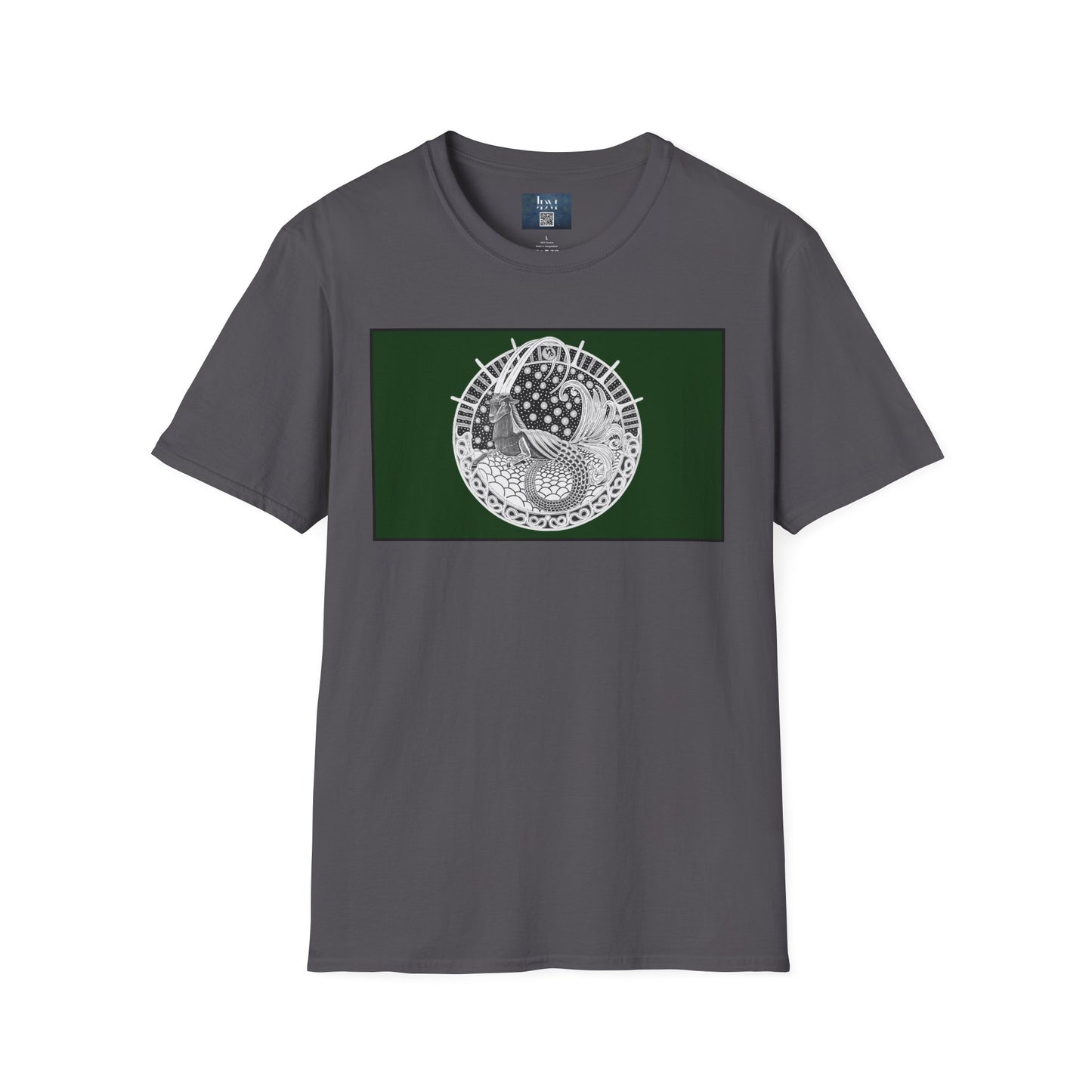 Capricorn Zodiac Crew Neck T-Shirt – Hand-Drawn Celestial Design (Non-AI) Universal
