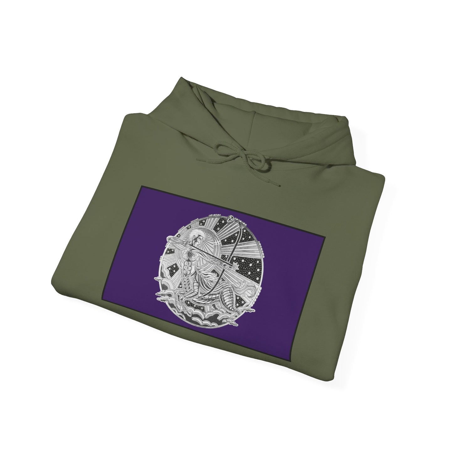 Sagittarius Zodiac Hoodie – Hand-Drawn Celestial Design (Non-AI) Universal
