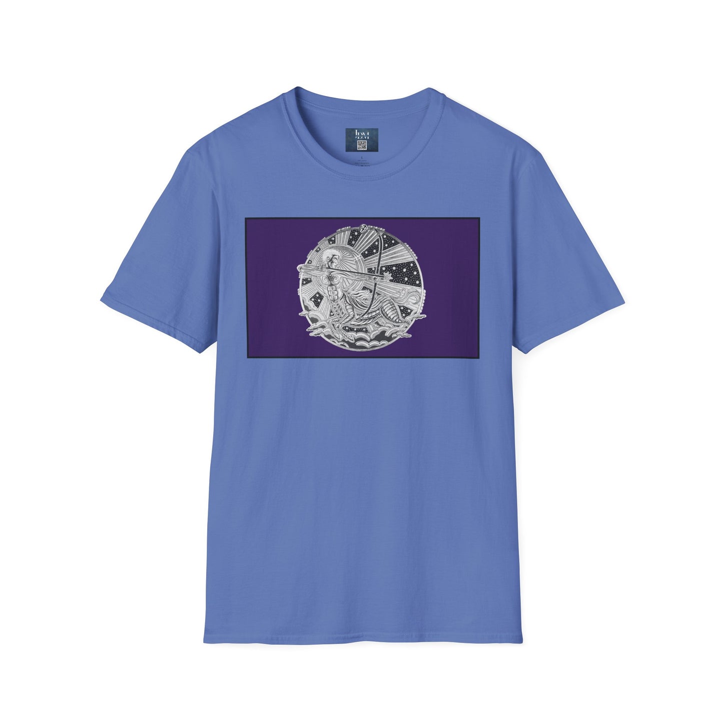 Sagittarius Zodiac Crew Neck T-Shirt – Hand-Drawn Celestial Design (Non-AI) Universal