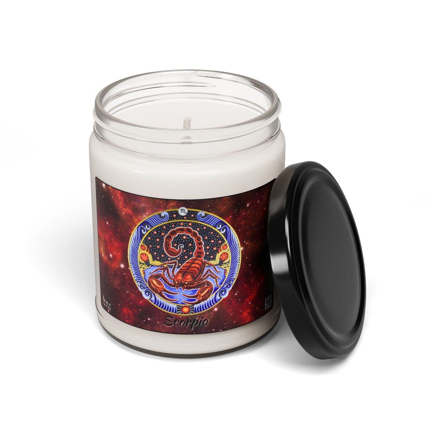 Scorpio Zodiac Soy Candle – Hand-Drawn Celestial Design (Non-AI)