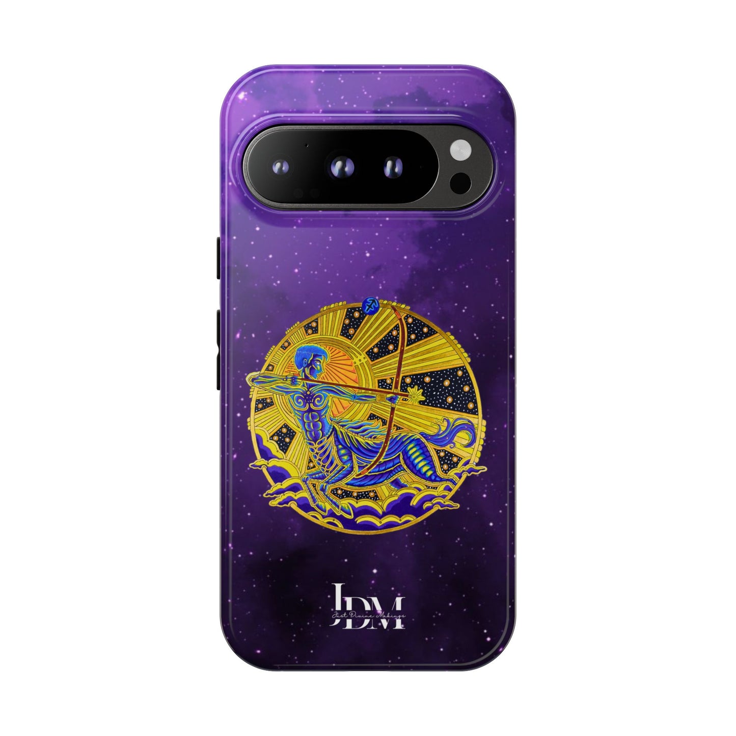 Sagittarius Zodiac Tough Phone Case – Hand-Drawn Celestial Design (Non-AI)