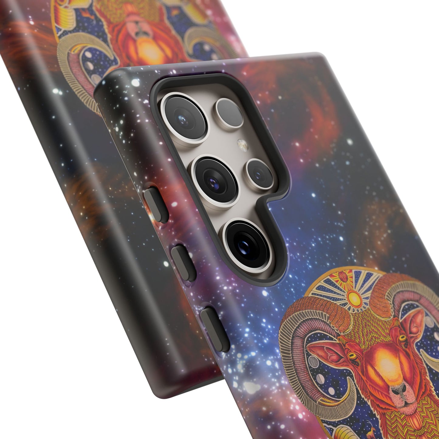 Aries Zodiac Tough Phone Case – Hand-Drawn Celestial Design (Non-AI)