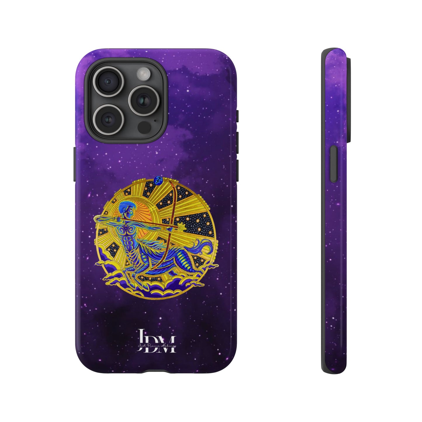 Sagittarius Zodiac Tough Phone Case – Hand-Drawn Celestial Design (Non-AI)