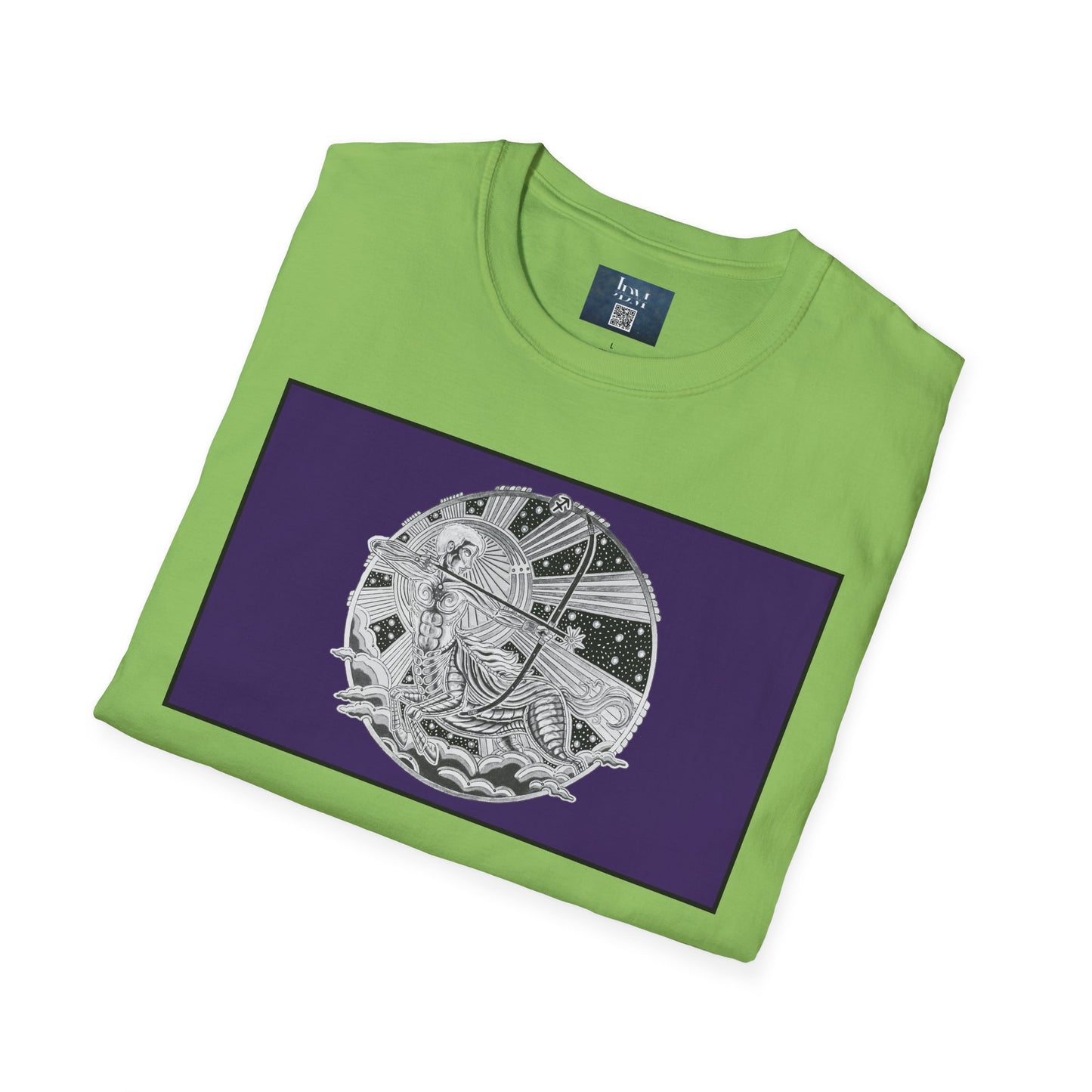 Sagittarius Zodiac Crew Neck T-Shirt – Hand-Drawn Celestial Design (Non-AI) Universal
