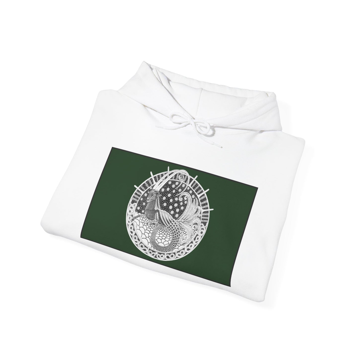 Capricorn Zodiac Hoodie – Hand-Drawn Celestial Design (Non-AI) Universal