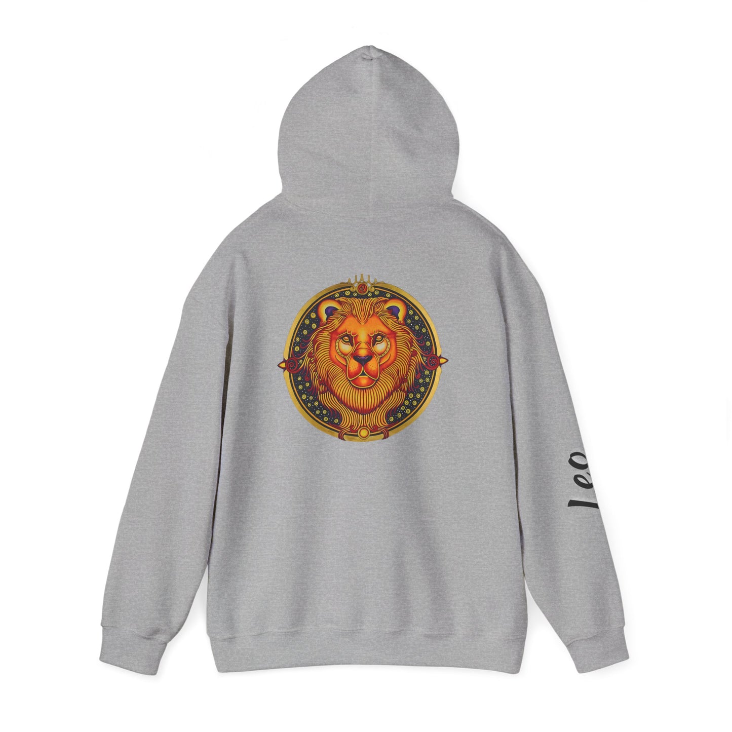 Leo Zodiac Hoodie – Hand-Drawn Celestial Design (Non-AI)