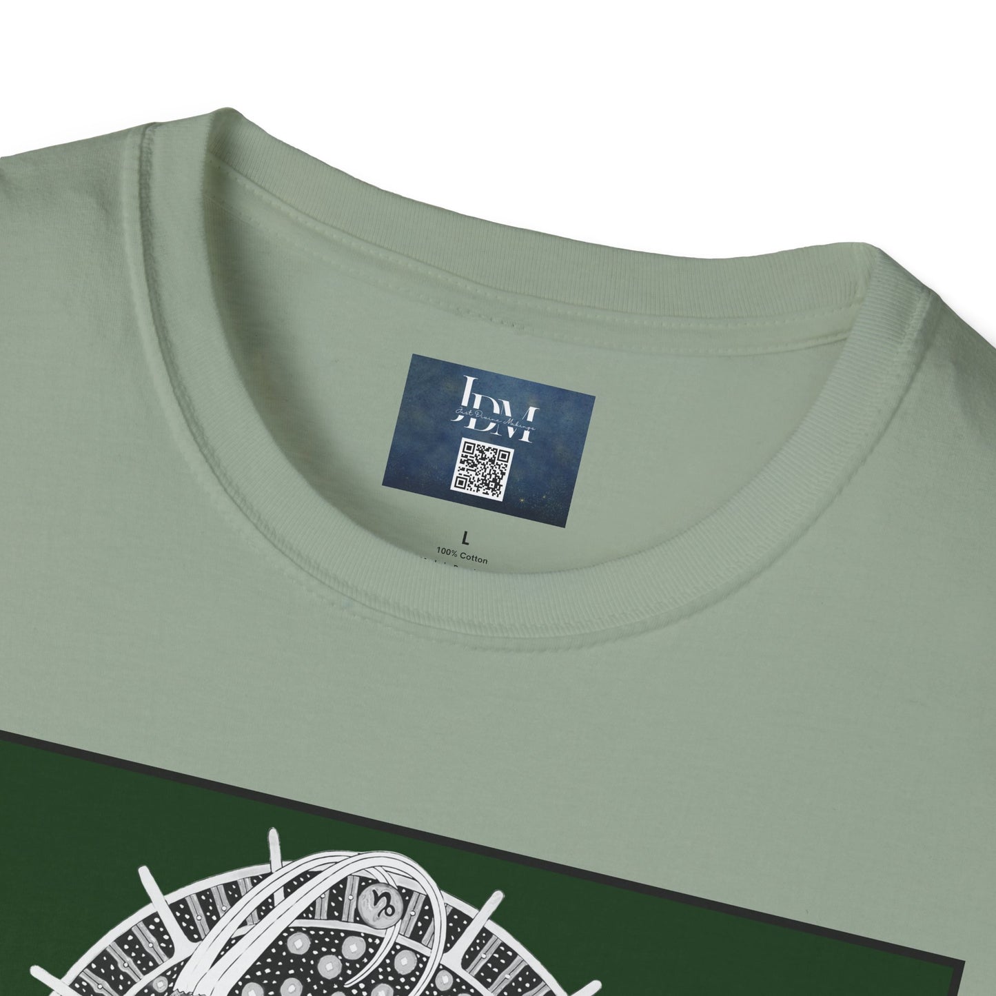 Capricorn Zodiac Crew Neck T-Shirt – Hand-Drawn Celestial Design (Non-AI) Universal