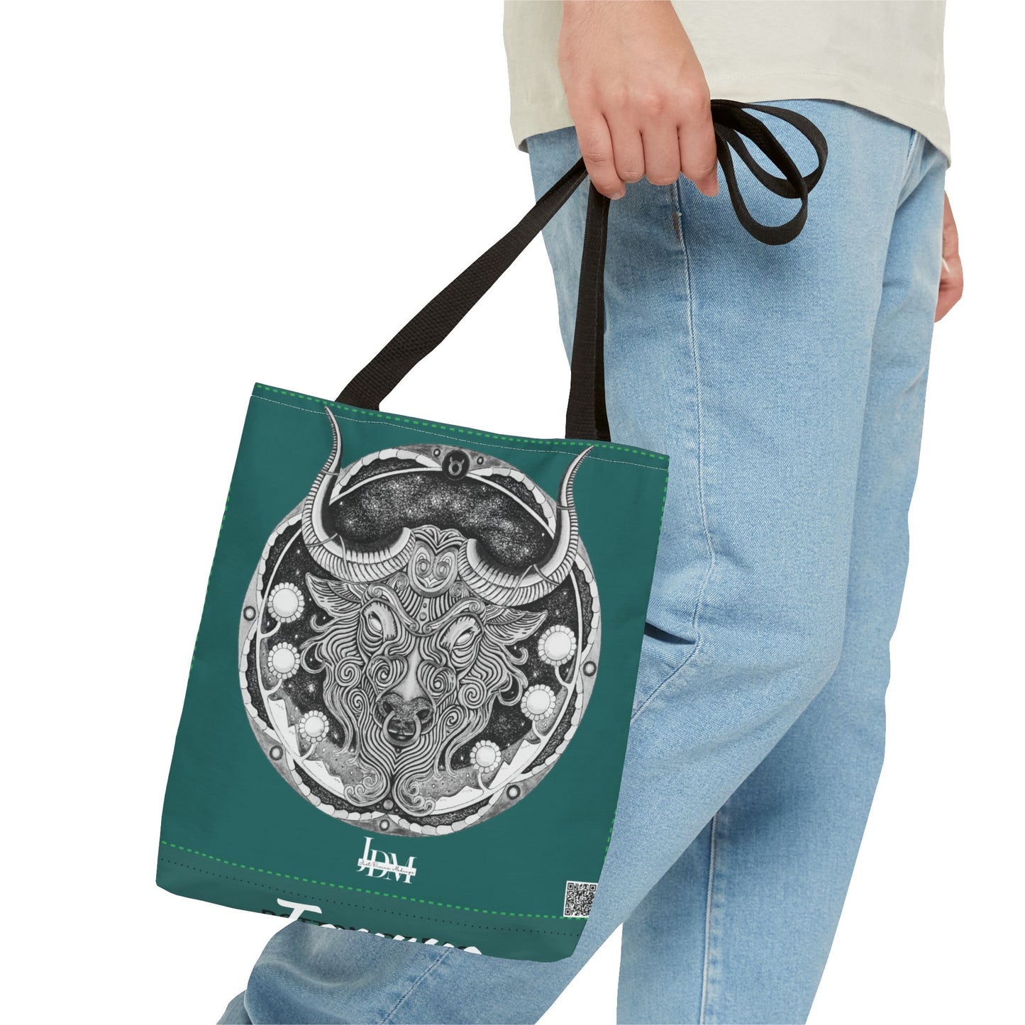 Taurus Zodiac Tote Bag - Hand-Drawn Celestial Design (Non-AI) Universal