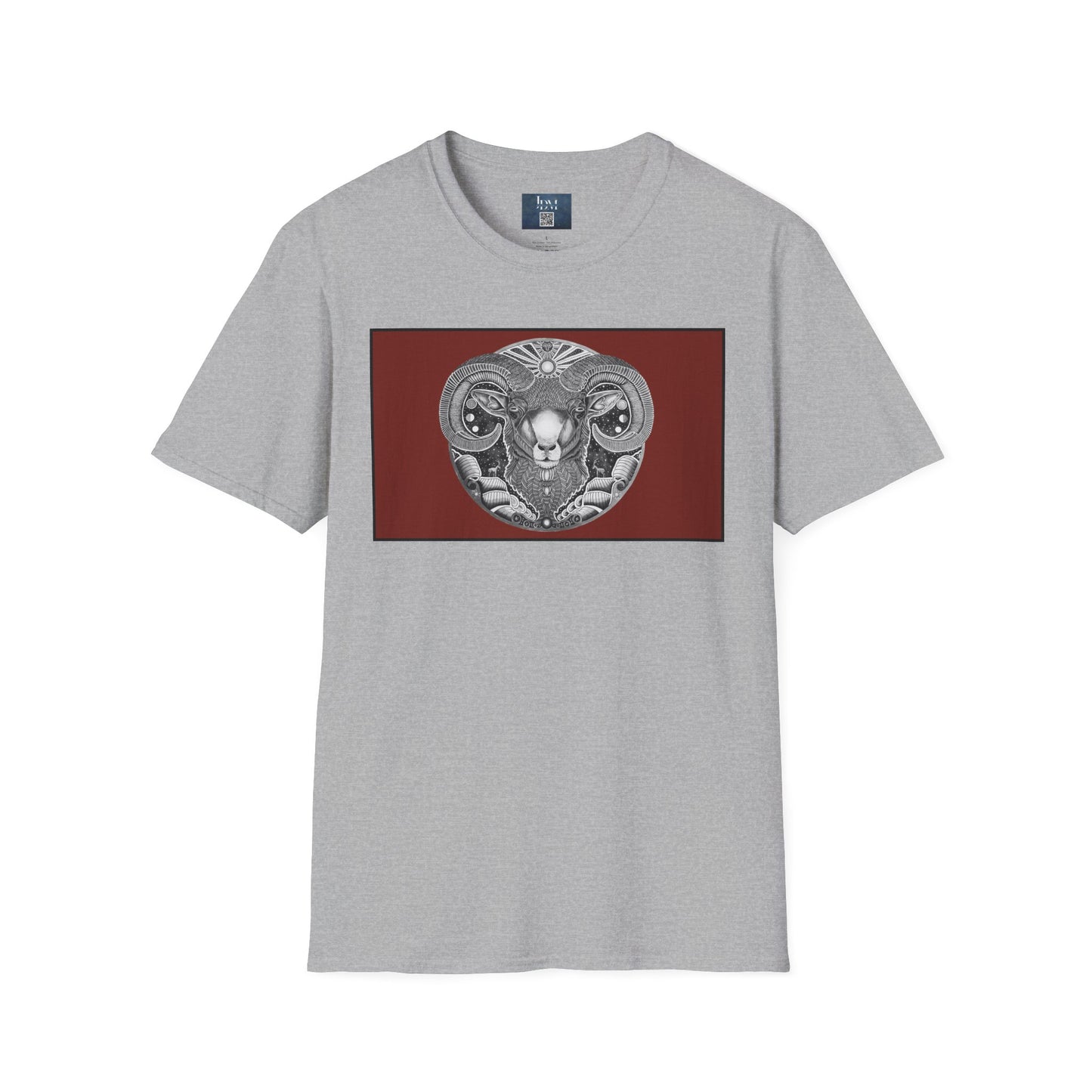 Aries Zodiac Softstyle T-Shirt - Hand-Drawn Celestial Design (Non-AI) Universal