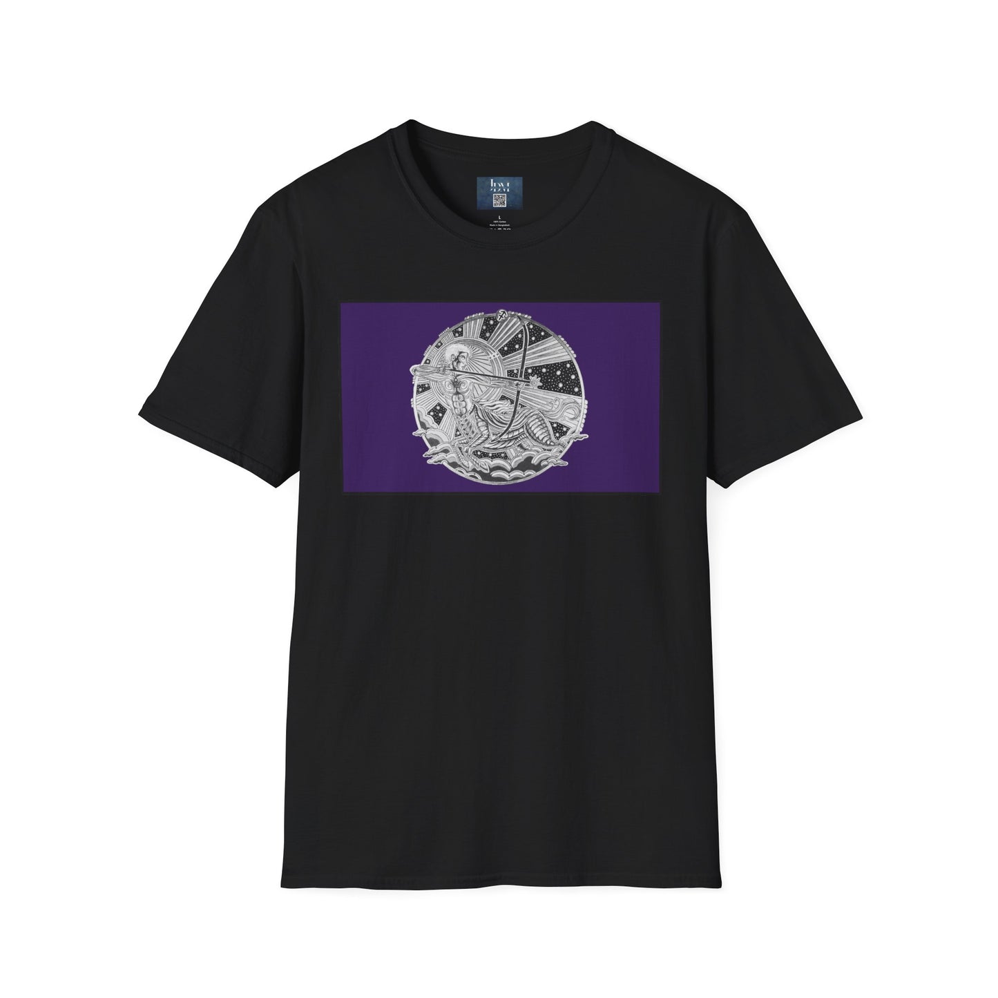 Sagittarius Zodiac Crew Neck T-Shirt – Hand-Drawn Celestial Design (Non-AI) Universal