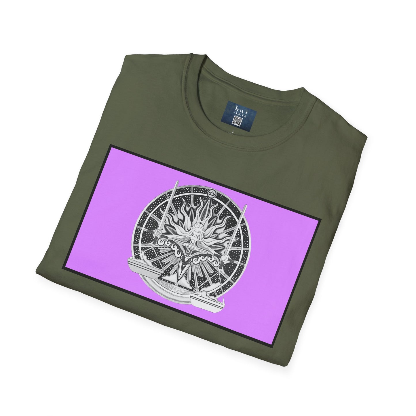Libra Zodiac Crew Neck T-Shirt – Hand-Drawn Celestial Design (Non-AI)  Universal