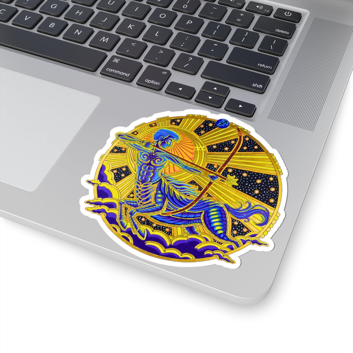 Sagittarius Zodiac Kiss-Cut Sticker - Hand-Drawn Celestial Design (Non-AI)