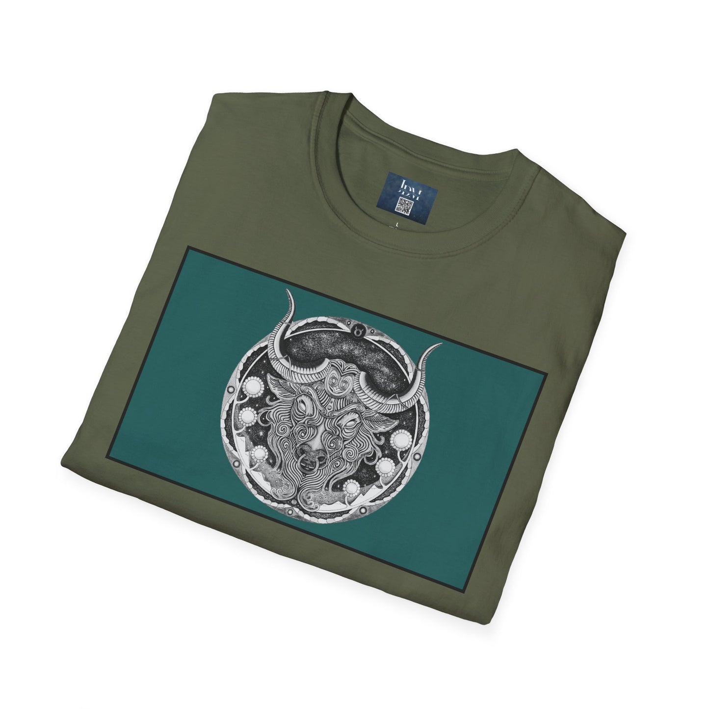 Taurus Zodiac Softstyle  T-Shirt - Hand-Drawn Celestial Design (Non-AI) Universal