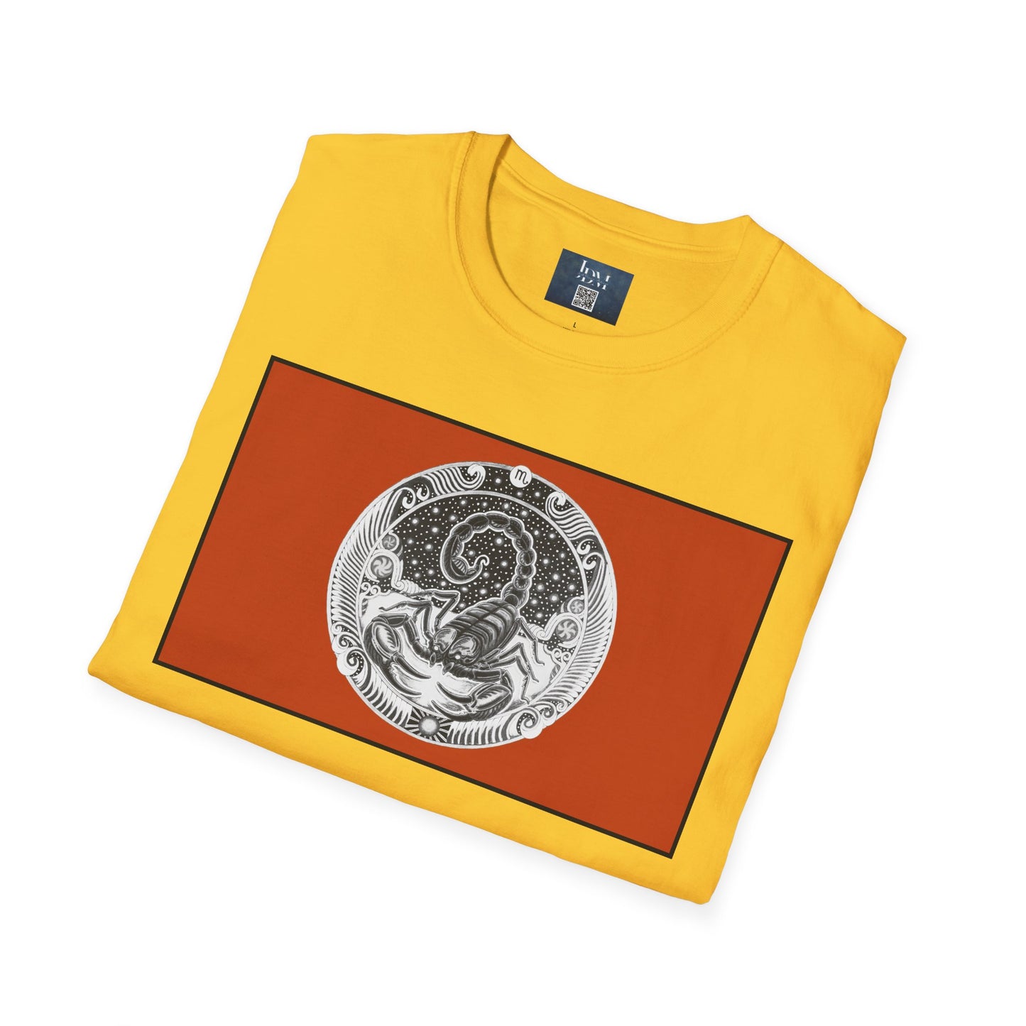 Scorpio Zodiac Crew Neck T-Shirt – Hand-Drawn Celestial Design (Non-AI) Universal