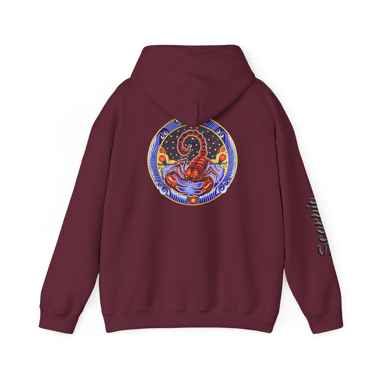 Scorpio Zodiac Hoodie – Hand-Drawn Celestial Design (Non-AI)
