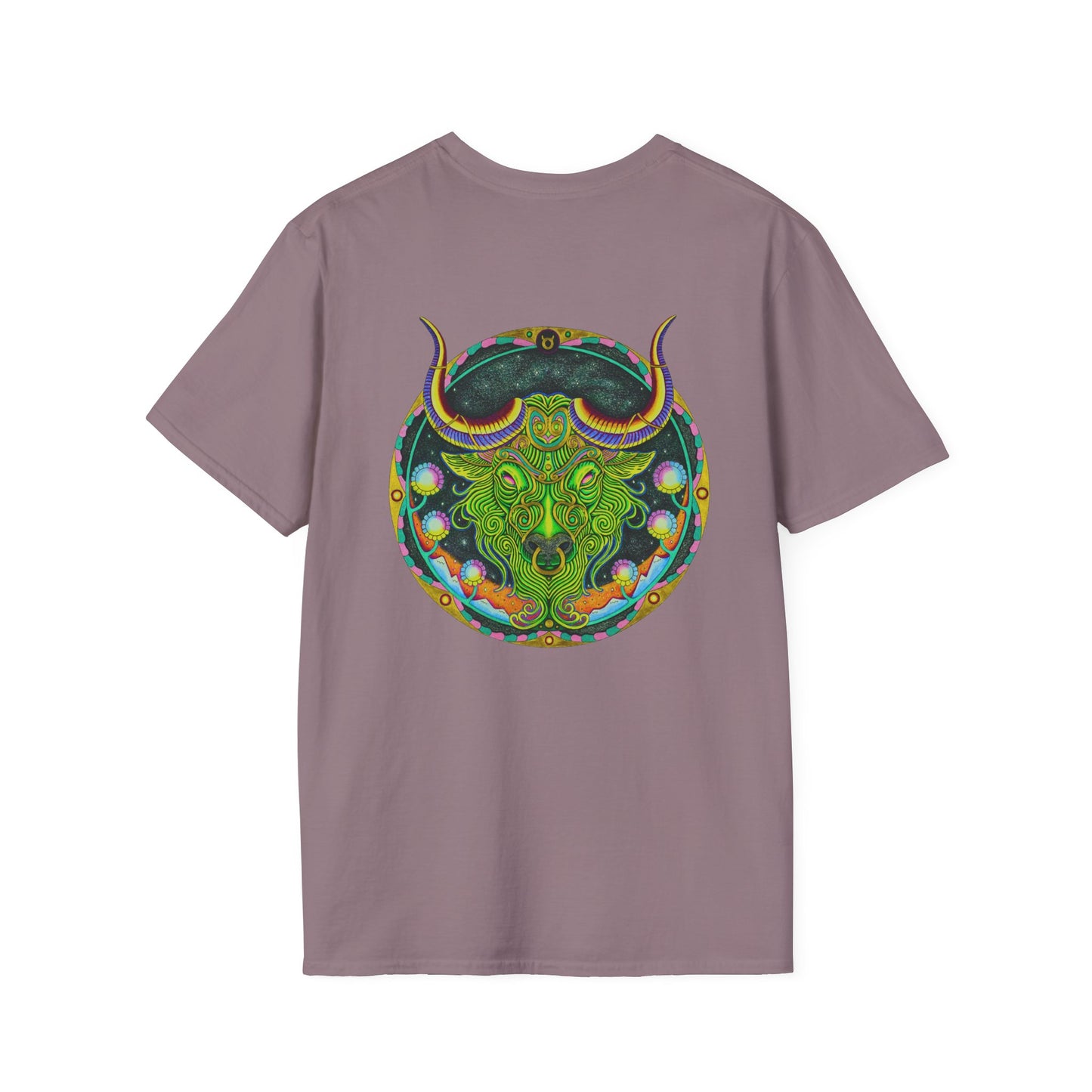 Taurus Zodiac Softstyle  T-Shirt - Hand-Drawn Celestial Design (Non-AI)