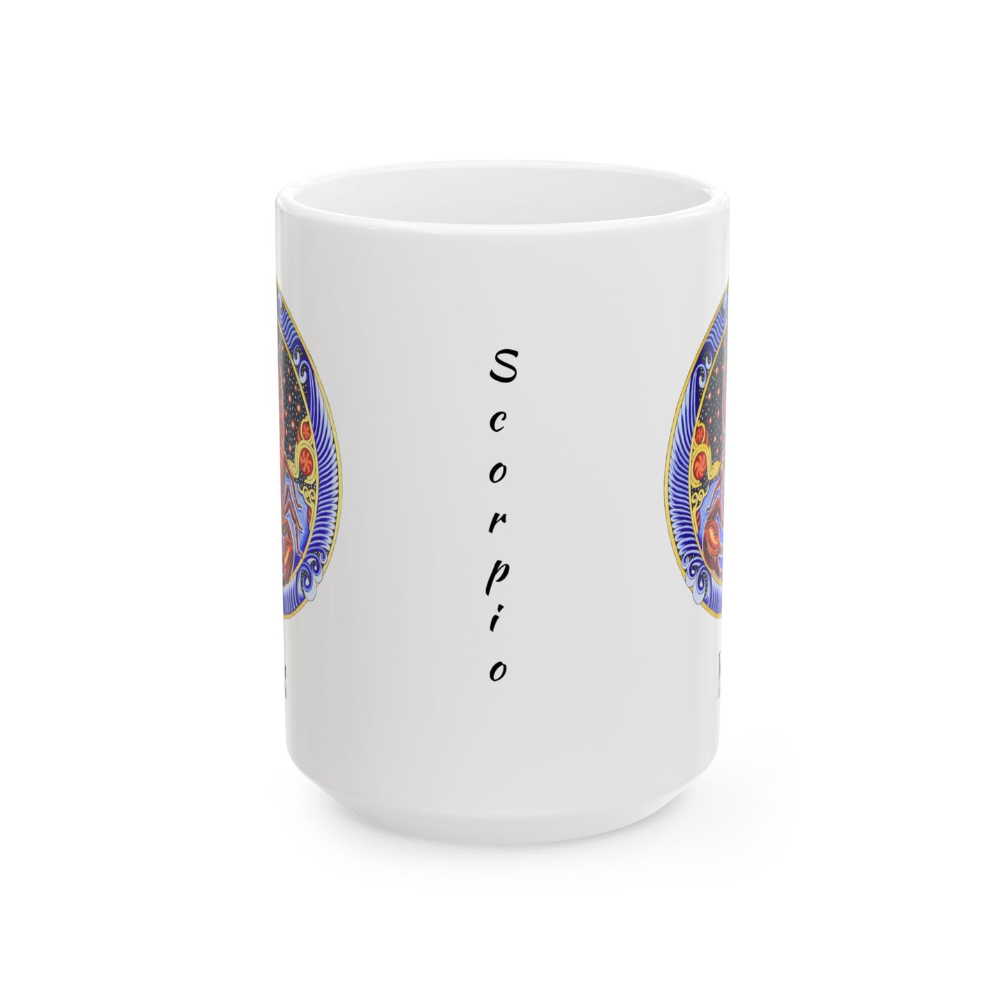 Scorpio Zodiac Mug – Hand-Drawn Celestial Design (Non-AI)