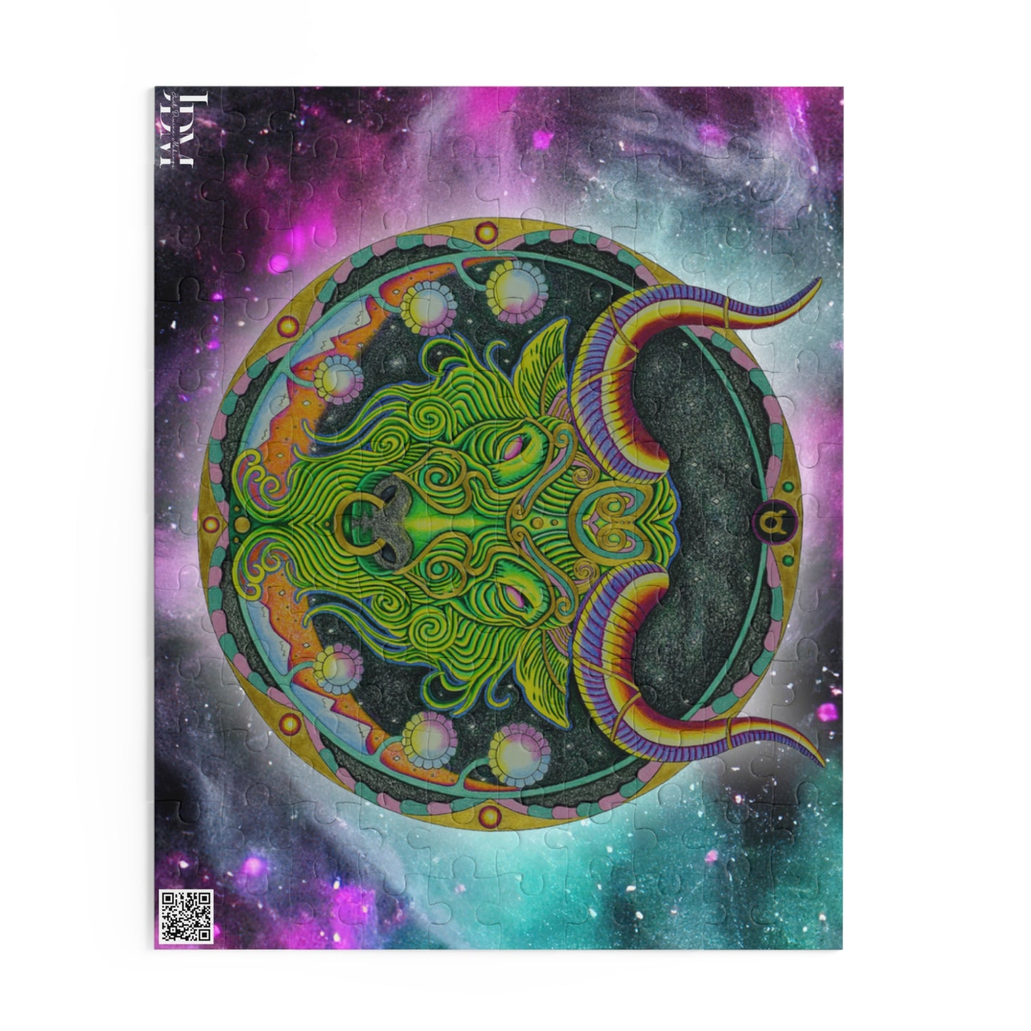 Taurus Zodiac Puzzle - Hand-Drawn Celestial Design (Non-AI)