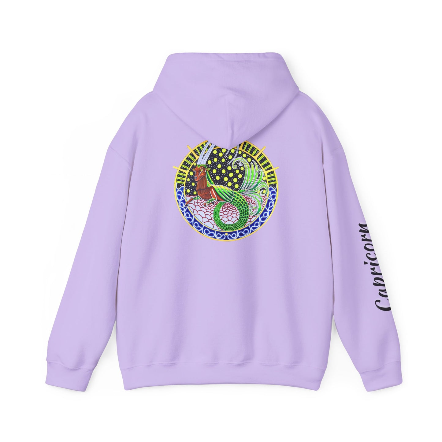 Capricorn Zodiac Hoodie – Hand-Drawn Celestial Design (Non-AI)