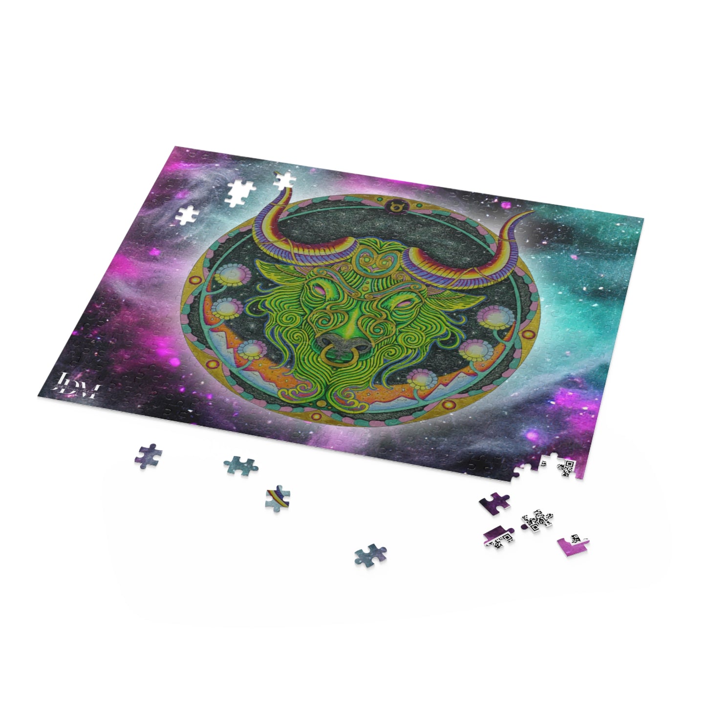 Taurus Zodiac Puzzle - Hand-Drawn Celestial Design (Non-AI)