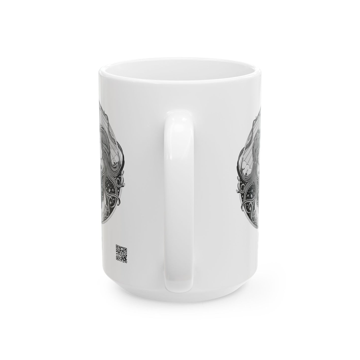 Gemini Zodiac Mug - Hand-Drawn Celestial Design (Non-AI) Universal
