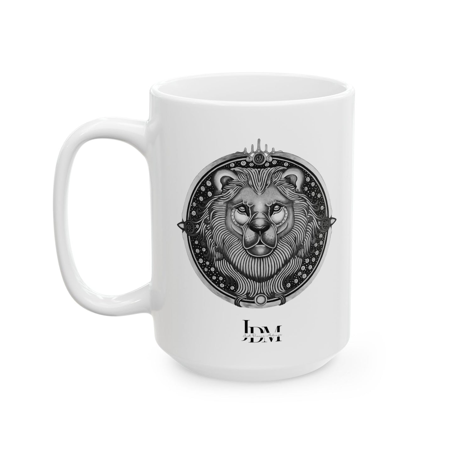 Leo Zodiac Mug – Hand-Drawn Celestial Design (Non-AI) universal