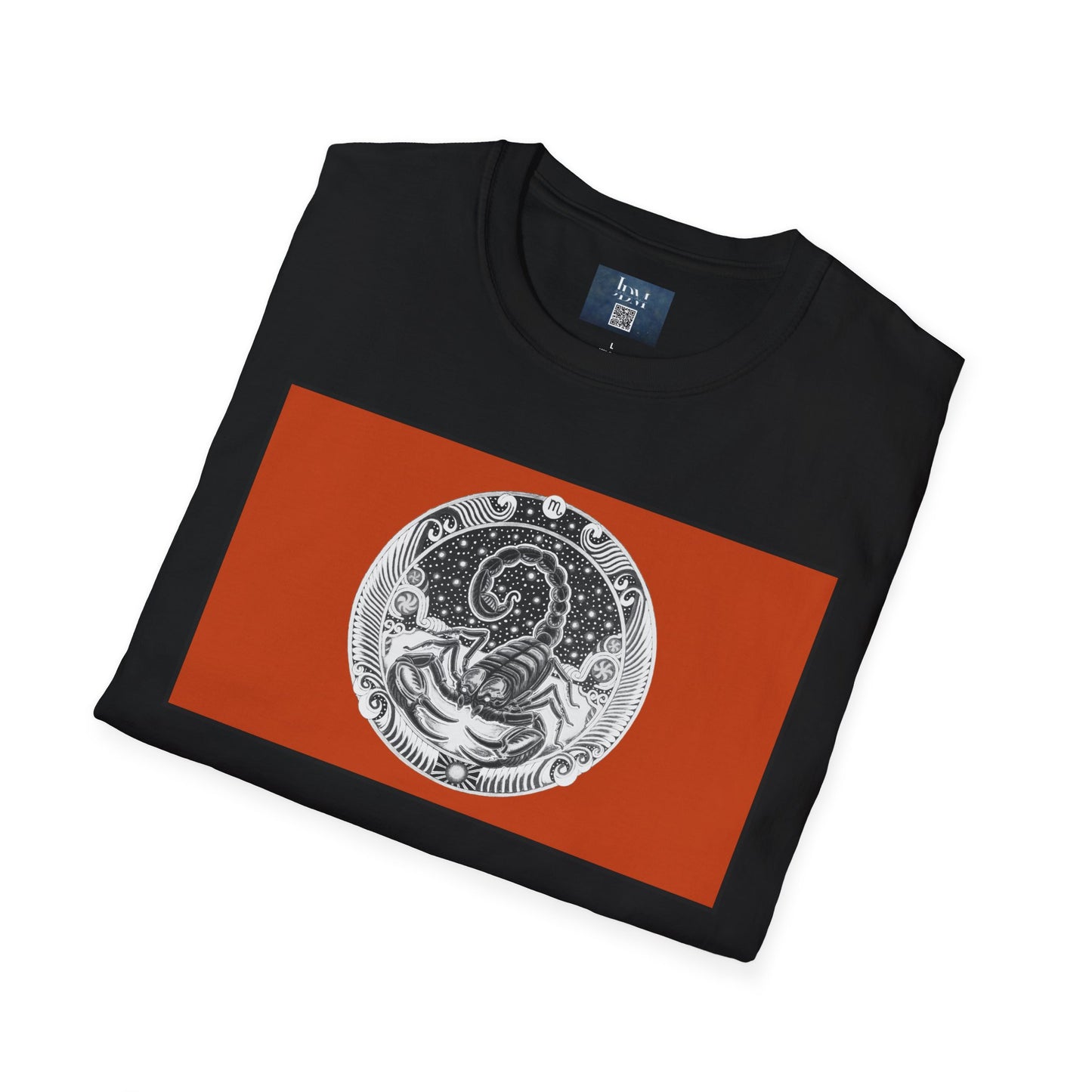Scorpio Zodiac Crew Neck T-Shirt – Hand-Drawn Celestial Design (Non-AI) Universal