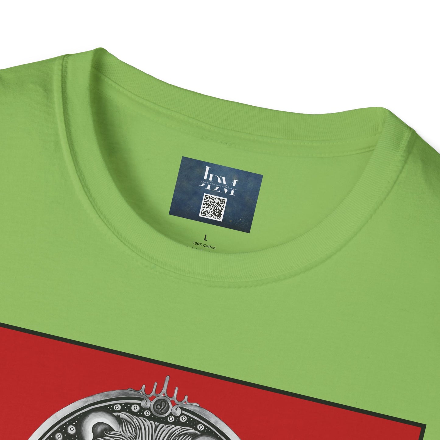 Leo Zodiac Crew Neck T-Shirt – Hand-Drawn Celestial Design (Non-AI) Universal