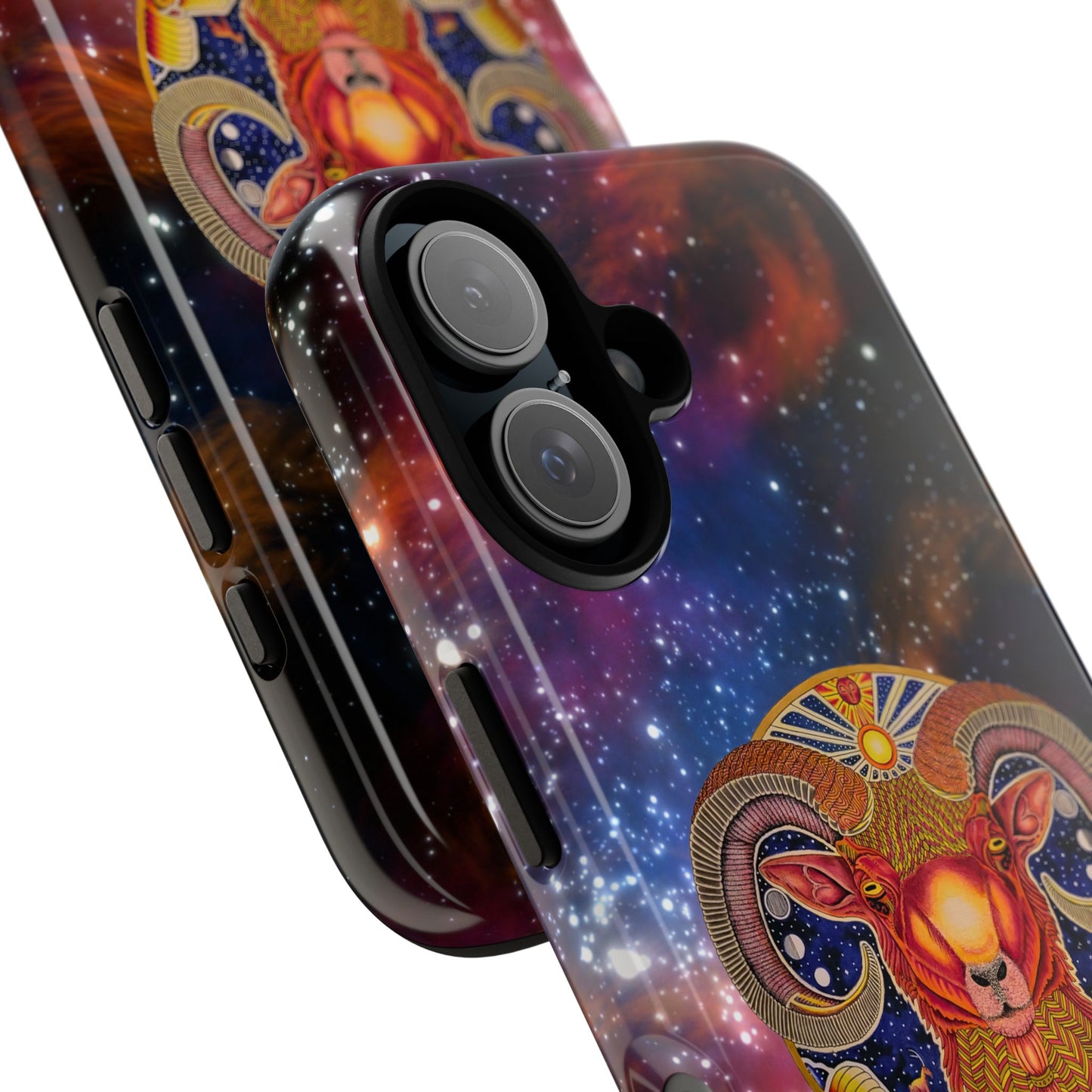 Aries Zodiac Tough Phone Case – Hand-Drawn Celestial Design (Non-AI)