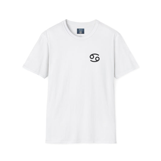 Cancer Zodiac Crew Neck T-Shirt – Hand-Drawn Celestial Design (Non-AI)