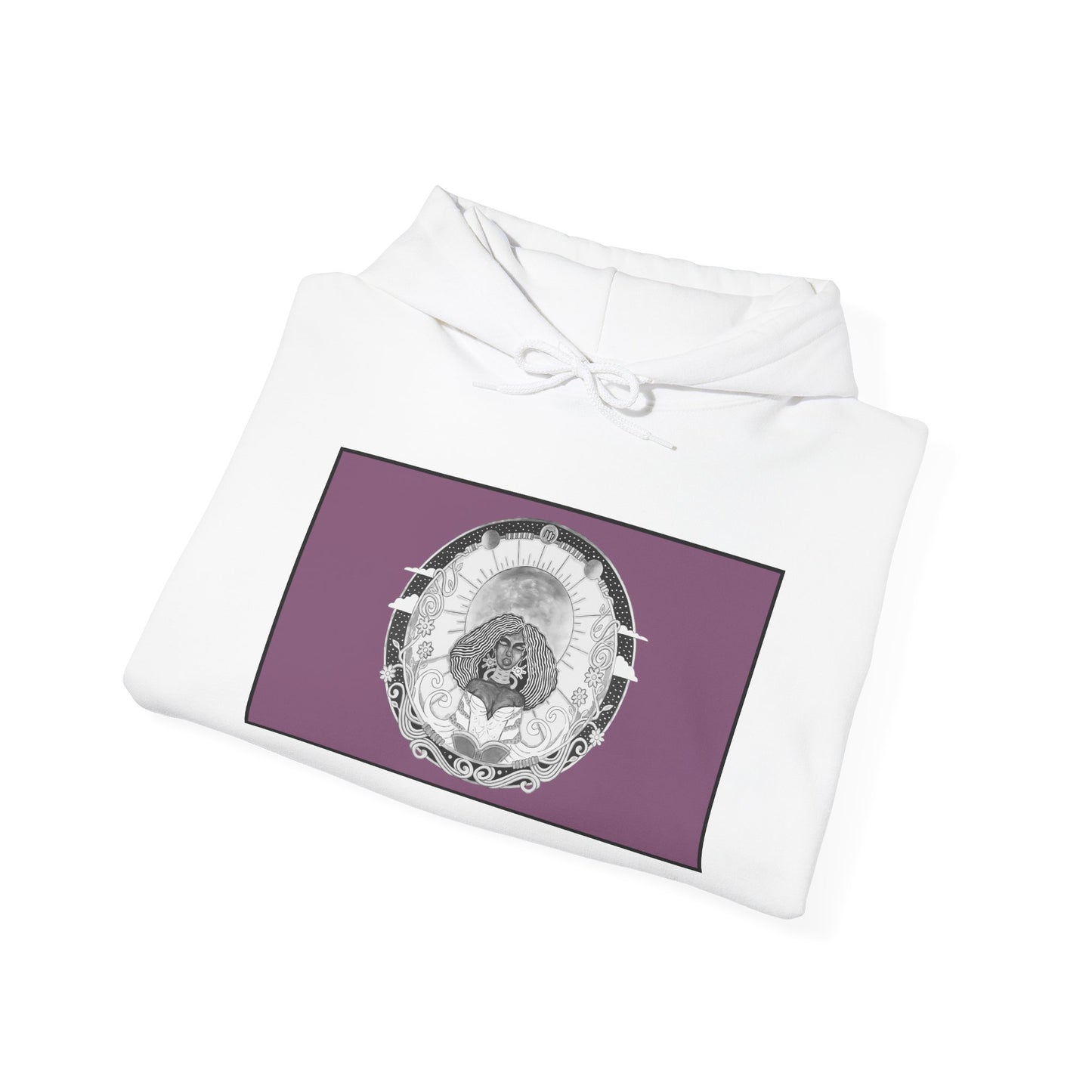 Virgo Zodiac Hoodie – Hand-Drawn Celestial Design (Non-AI) Universal