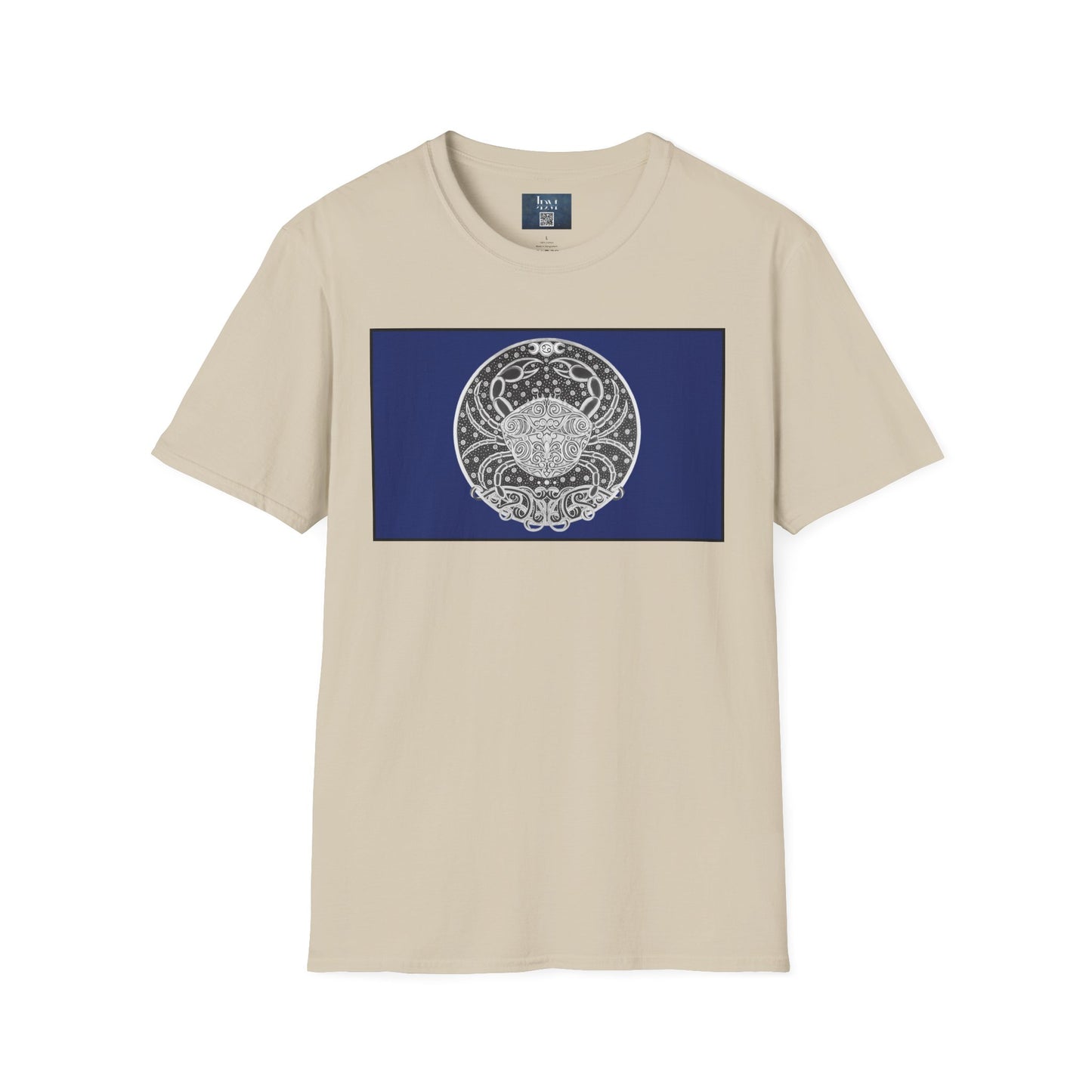 Cancer Zodiac Crew Neck T-Shirt – Hand-Drawn Celestial Design (Non-AI) Universal