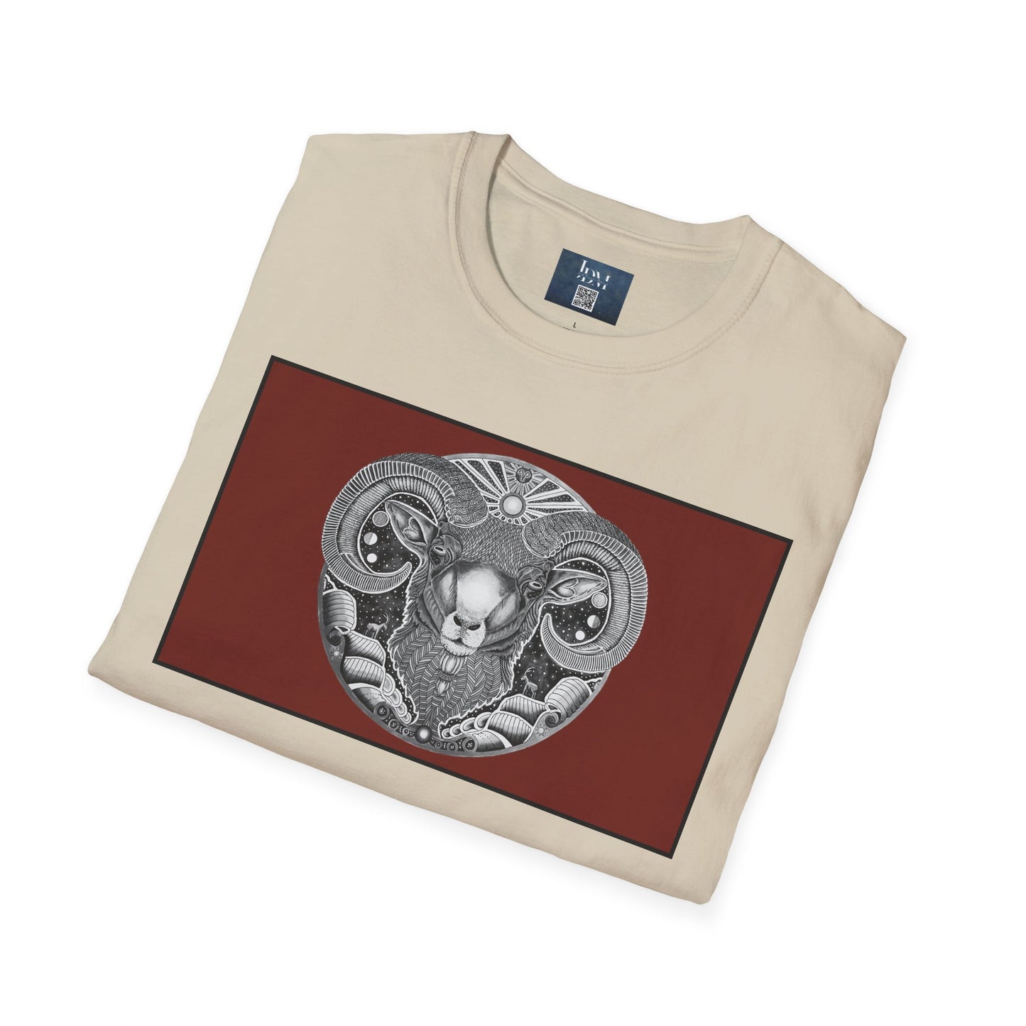 Aries Zodiac Softstyle T-Shirt - Hand-Drawn Celestial Design (Non-AI) Universal